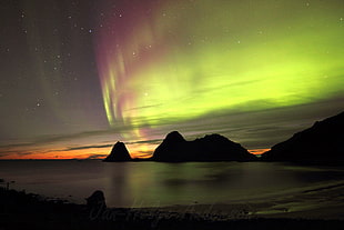 green aurora borealis