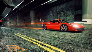 red Ferrari coupe concept, Ferrari 458, car HD wallpaper
