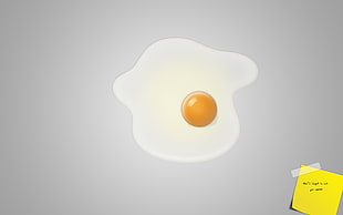 fried egg illustration digital wallpaper HD wallpaper