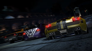 three race cars animation HD wallpaper