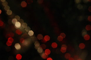 red and brown bokeh lights HD wallpaper