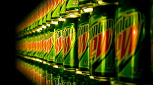 Mountain Dew soda tin can lot, Mountain Dew, can HD wallpaper