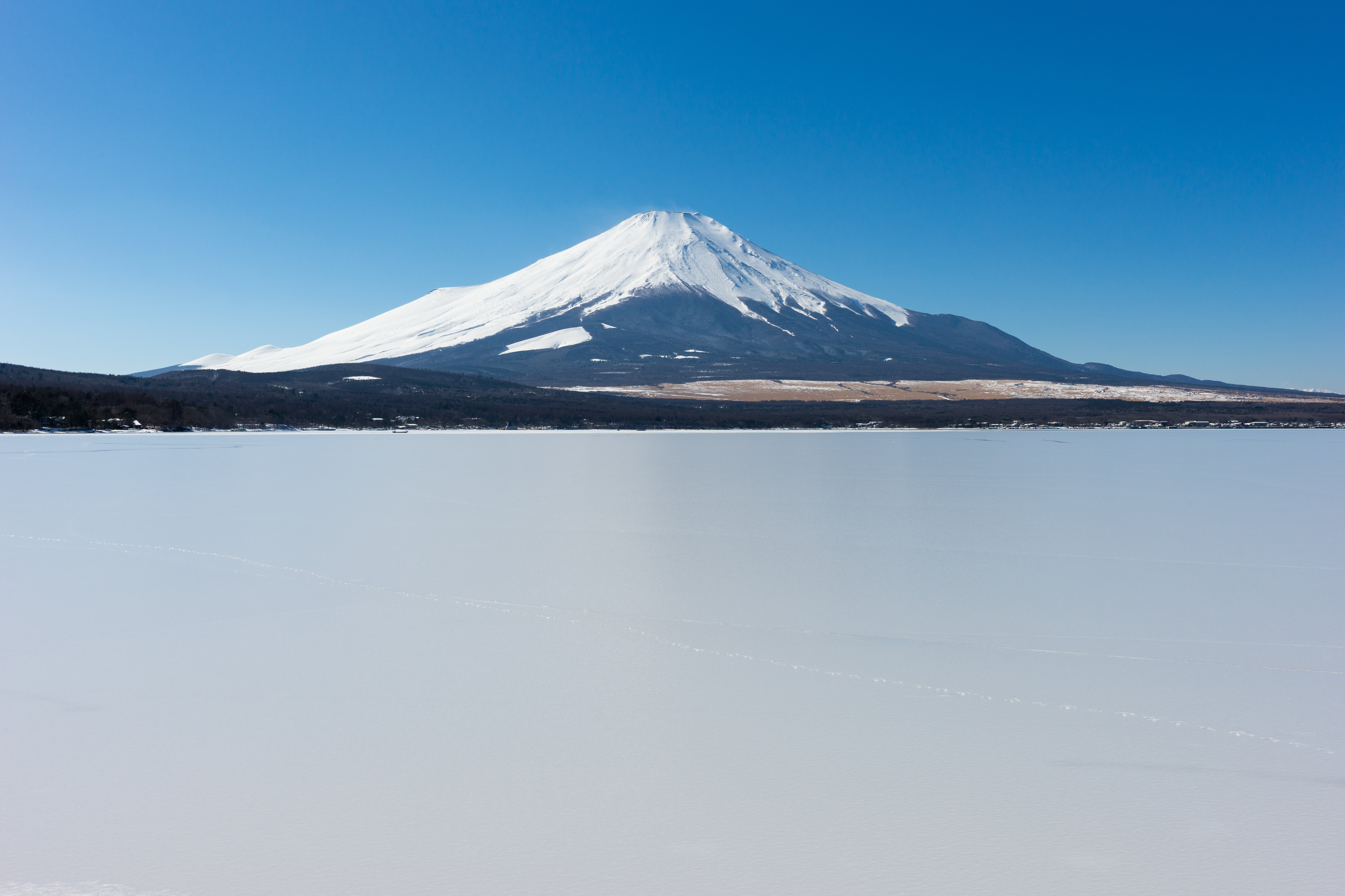 snow filled mountain