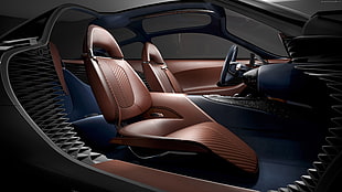 black and brown leather vehicle seat HD wallpaper