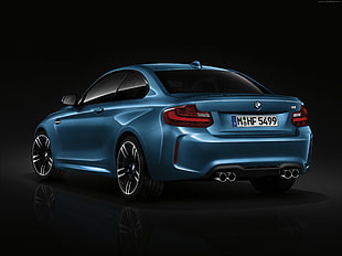 blue BMW coupe