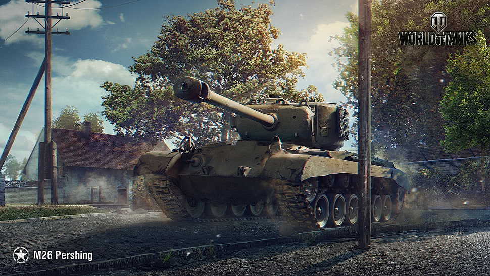 M26 Pershing battle tank digital wallpaper, wargaming, tank, World of Tanks, M26 Pershing HD wallpaper