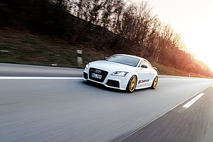 white Audi car, car, Audi, Audi TT