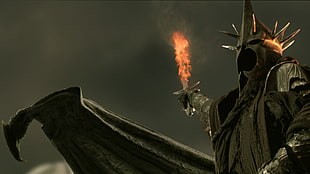 game application character holding flame, movies, The Lord of the Rings, The Lord of the Rings: The Return of the King, Nazgûl HD wallpaper