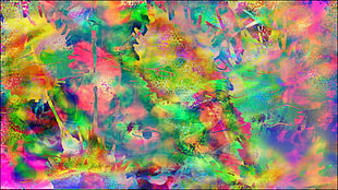 multicolored abstract illustration, abstract, LSD, brightness, trippy HD wallpaper