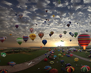 hot air balloon festival HD wallpaper