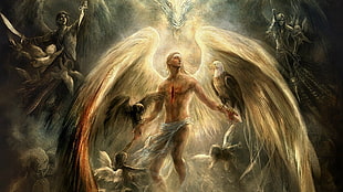 painting of male angel