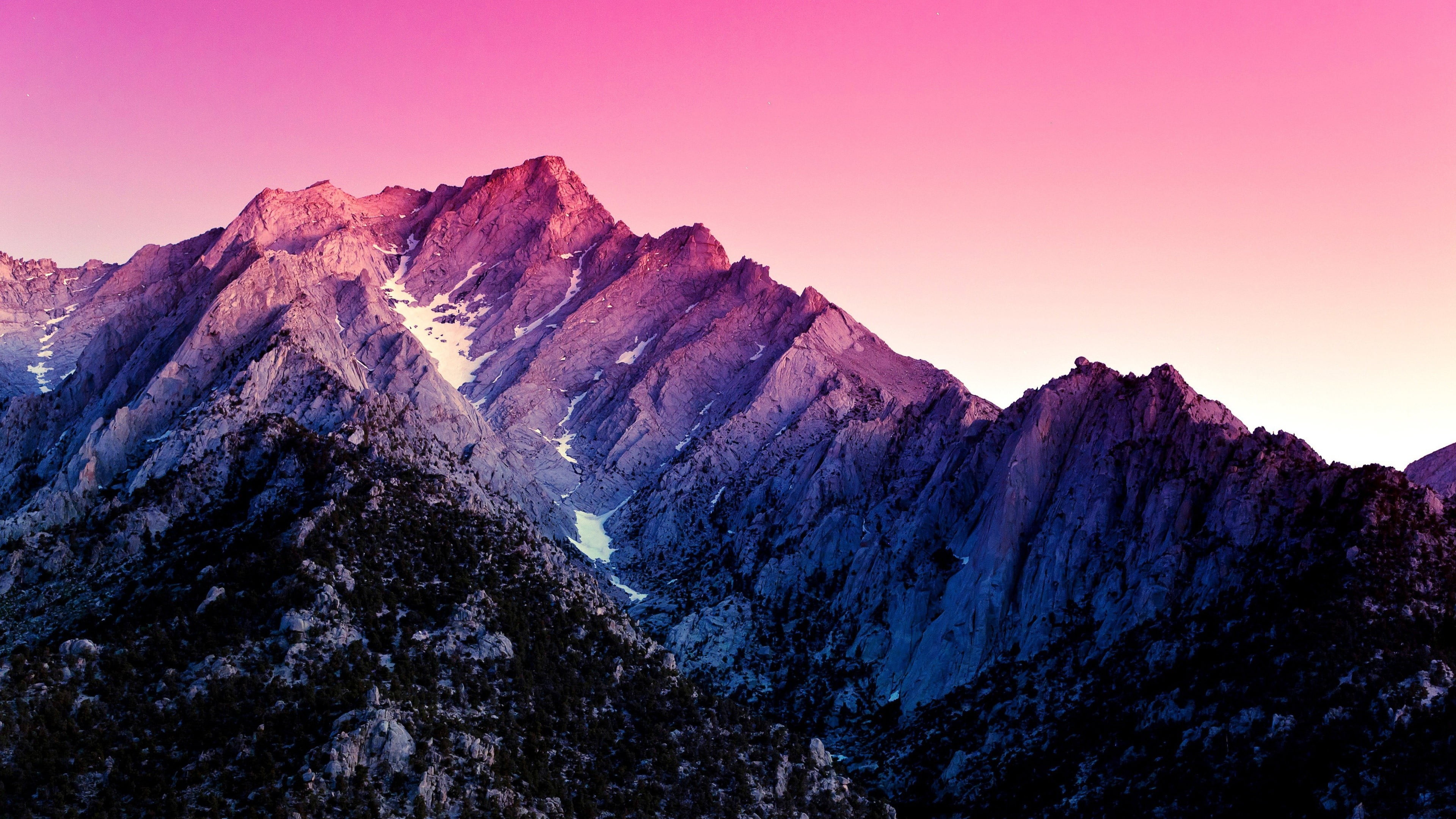 black and white snow mountain