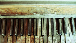 brown spinet piano, abandoned, piano, old, music HD wallpaper