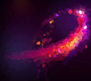 pink and purple light digital wallpaper, abstract HD wallpaper