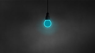 black LED bulb, minimalism, light bulb, dark HD wallpaper