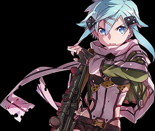 Sion of GGO digital wallpaper, Sword Art Online, Sinon (Sword Art Online)