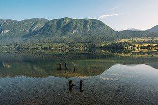 body of water, mountains, landscape, nature, water