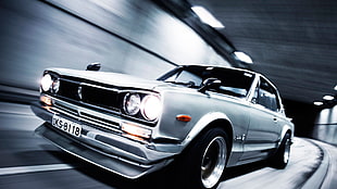 Lincoln coupe, Nissan Skyline, Nissan, silver cars, vehicle HD wallpaper