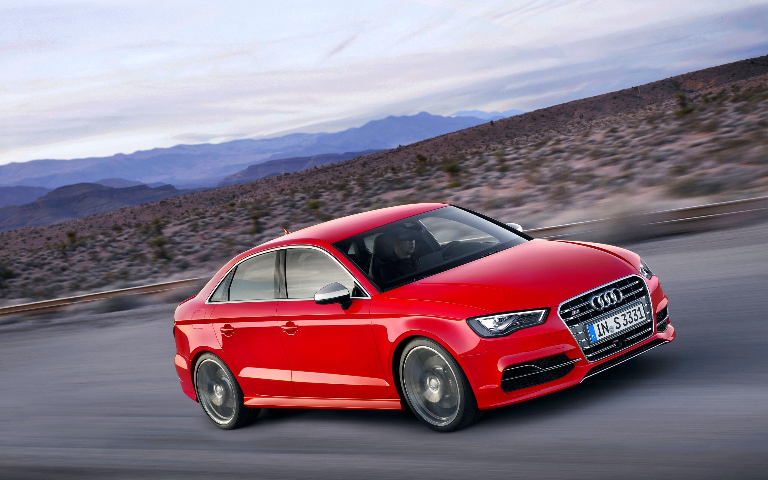 red Audi a6