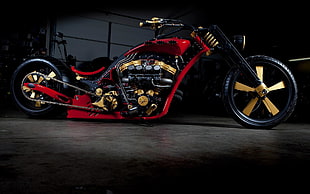 red and gold chopper