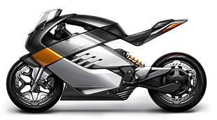 gray and black concept motorcycle