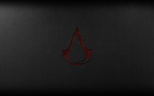 triangular red logo, Assassin's Creed, video games HD wallpaper