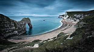 gray rock formation, nature, water, mountains, England