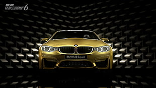 yellow BMW M4 HD wallpaper
