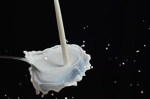 milk on spoon HD wallpaper