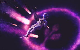 white space suit, astronaut, digital art, artwork, Desktopography