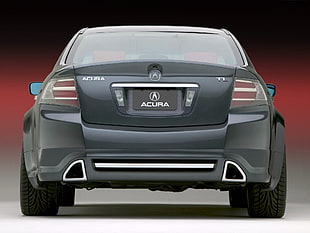 black Acura TL rear view HD wallpaper