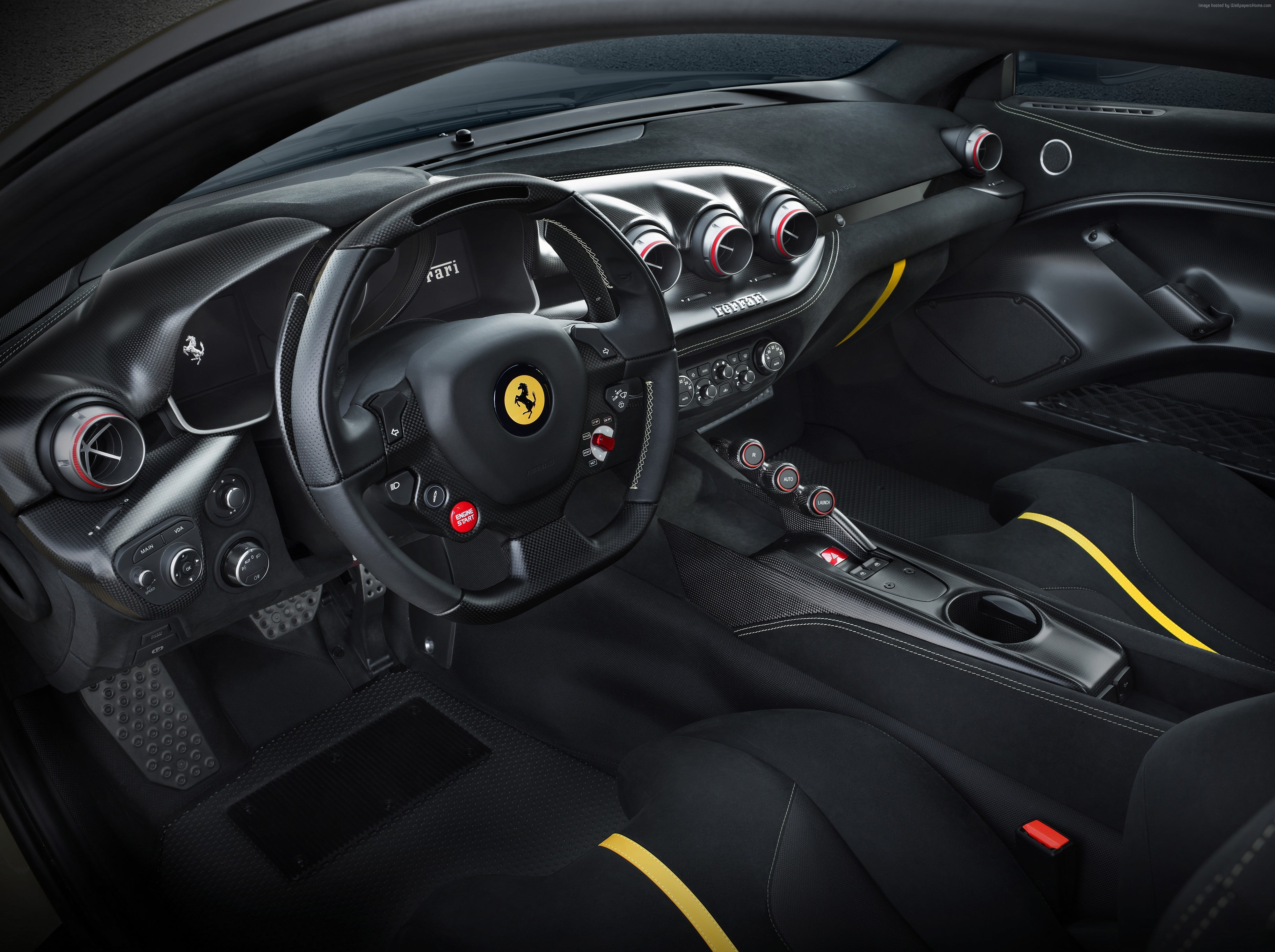 black Ferrari interior