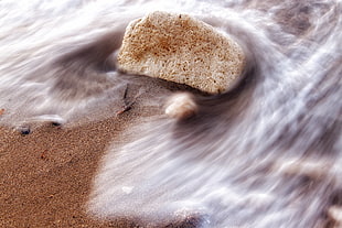 timelapse photography of seashore