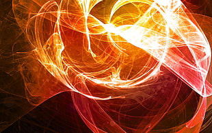 red and orange abstract illustration HD wallpaper