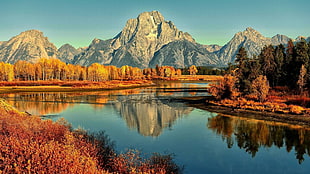 river and mountain landscape, nature, landscape, mountains, water