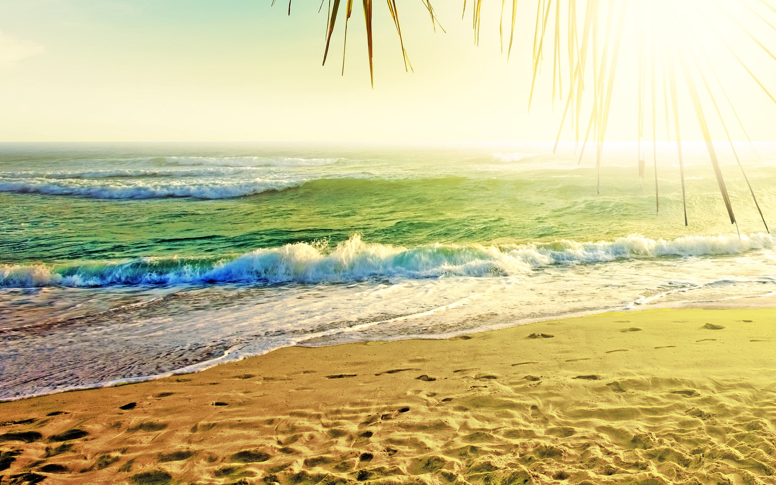 sea whitewash, beach, multiple display, sea