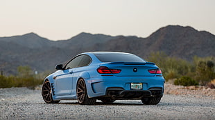 blue coupe, BMW, BMW 650i, Vossen, Prior Design