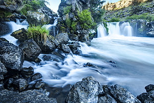 water falls time lapse photo, oregon, deschutes HD wallpaper