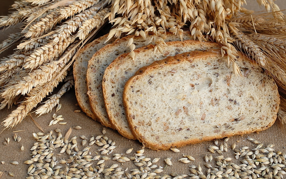 photo of sliced wheat bread HD wallpaper