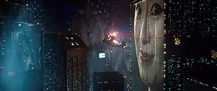 woman portrait, city, Blade Runner, movies, science fiction HD wallpaper