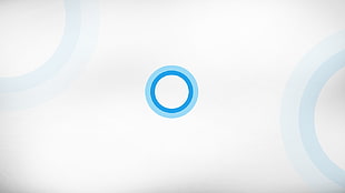 round blue and white illustration, Cortana, Windows Phone, minimalism HD wallpaper