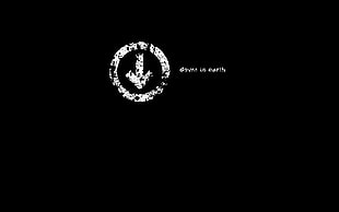 black background with down to earth text overlay, phrase HD wallpaper
