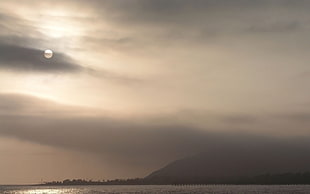 mountain under white clouds view