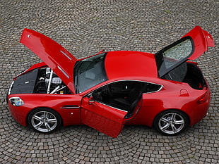 red coupe die-cast model HD wallpaper