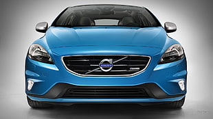 blue Volvo S40, car, Volvo V40, blue cars HD wallpaper