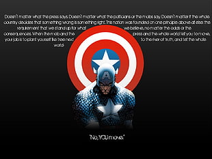 Captain America illustration, Captain America, quote, Green Lantern HD wallpaper
