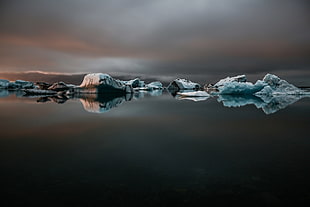 wall of ice, landscape, ice, reflection, water HD wallpaper