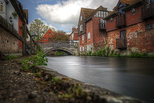 gray concrete foot bridge at daytime, winchester HD wallpaper