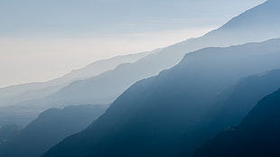 green mountains, landscape, nature, mountains, mist HD wallpaper