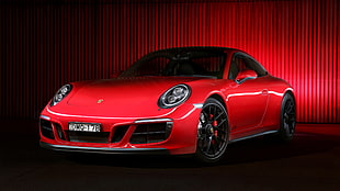 red Porsche Carrera GT HD wallpaper